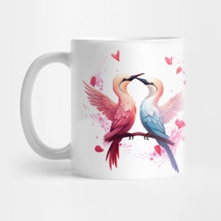 Valentine Kissing Gannet Bird Couple Mug
